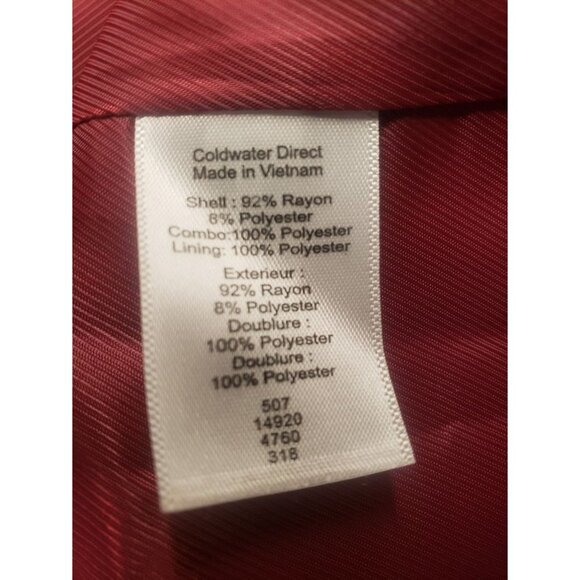 Coldwater Creek Women's Lightweight Hooded Jacket Maroon Size PXL - Picture 7 of 7